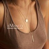 Layered Stainless Steel Necklace Women Dainty Pearls Choker