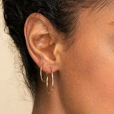 Stainless Steel Hoop Earrings Large Ear Rings Huggie Circle Earrings Jewelry