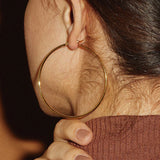 Stainless Steel Hoop Earrings Large Ear Rings Huggie Circle Earrings Jewelry