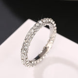 925 Silver Plated Zircon Rings for Women