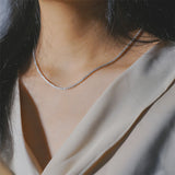 eManco 316 Stainless Steel Cauliflower Chain Necklace 2.4MM Fine Flash Necklace