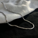 eManco Stainless Steel Cauliflower Chain Necklace 2.4MM Flash Necklace