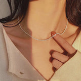 eManco 316 Stainless Steel Cauliflower Chain Necklace 2.4MM Fine Flash Necklace
