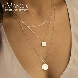 eManco 3pcs Layered Necklace Set