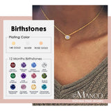 eManco Classic Stainless Steel Necklace Women Jewelry 12 Birthstone