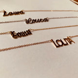 eManco Stainless Steel Name Necklace Personalized Letter Pendant Gift