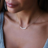 eManco Pearl Small Pearl Necklace Clavicle Chain Gift