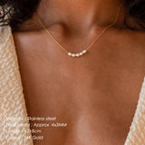 eManco Pearl Small Pearl Necklace Clavicle Chain Gift