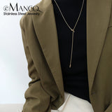 eManco Irregular Cross Knotted Y-Shaped Necklace