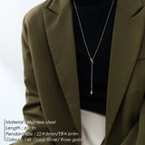 eManco Irregular Cross Knotted Y-Shaped Necklace