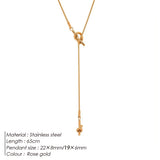 eManco Irregular Cross Knotted Y-Shaped Necklace