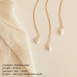 eManco Freshwater Pearl Pendant Necklace Women's Holiday Gift
