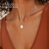 eManco Freshwater Pearl Pendant Necklace Women's Holiday Gift