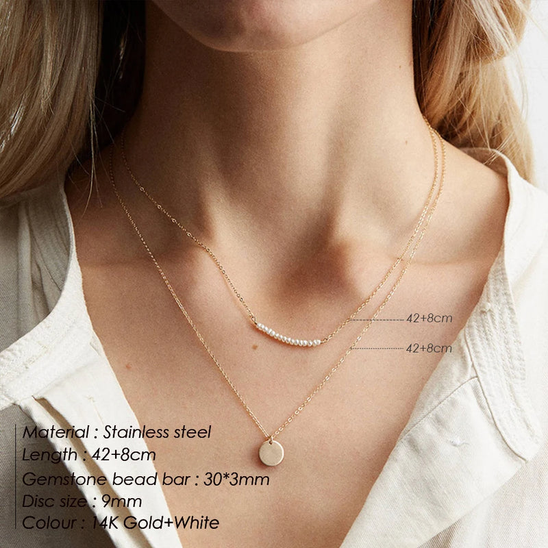 eManco Not Fade Stainless Steel Necklace Women Chain Choker Necklace