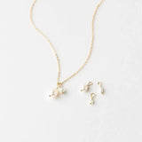 eManco Stainless Steel Chain Freshwater Pearl Necklace 5PCS
