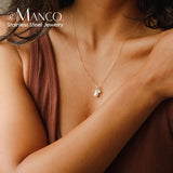 eManco Stainless Steel Chain Freshwater Pearl Necklace 5PCS