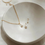 eManco Stainless Steel Chain Freshwater Pearl Necklace 5PCS