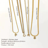 eManco Customized Initial Necklace Choker Chain