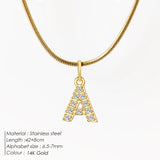 eManco Customized Initial Necklace Choker Chain