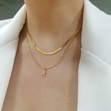 eManco Customized Initial Necklace Choker Chain