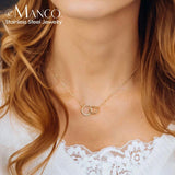 eManco Stainless Steel Necklace Women Pendant Chokers