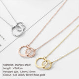 eManco Stainless Steel Necklace Women Pendant Chokers