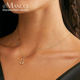 eManco Stainless Steel Initial Personalised Necklace Women's