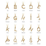 eManco Stainless Steel Initial Personalised Necklace Women's