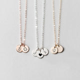 eManco Personalized Engraved Pendant Necklace Customized Round Pendant