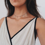 eManco Star Moon Choker Necklaces for Women's Pendant Necklace