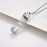 Hourglass Urn Necklace for Ashes, Memorial Pendant