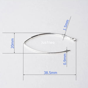 925 Sterling Silver Earring Wire Hooks - Jewelry DIY Findings