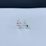Gold Hoop Earrings with Pearl Bead Accent