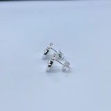 Gold Hoop Earrings with Pearl Bead Accent
