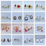 Elegant Gold Hoop Earrings with Crystal Accent