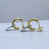 Elegant Gold Hoop Earrings with Crystal Accent