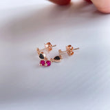 Elegant Gold Hoop Earrings with Crystal Accent