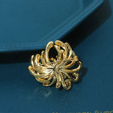 Natural Pearl Flower Brooch Cubic Zircon Fine Jewelry