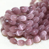 Purple Cat's Eyes Opal Stone Crystal Loose Beads 8x12mm for Jewelry Making