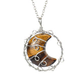 Wire Wrapped Amethyst Pink Crystal Pendant Necklace Reiki Mineral Quartz N590