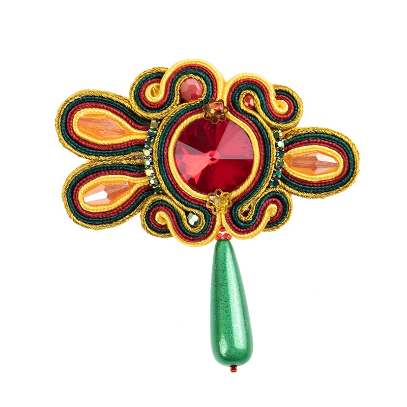 Ethnic Brooch For Women Zircon Corsage Pin Dress Jewelry Accessories
