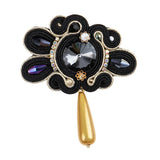 Ethnic Brooch For Women Zircon Corsage Pin Dress Jewelry Accessories