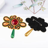 Ethnic Brooch For Women Zircon Corsage Pin Dress Jewelry Accessories