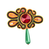 Ethnic Brooch For Women Zircon Corsage Pin Dress Jewelry Accessories