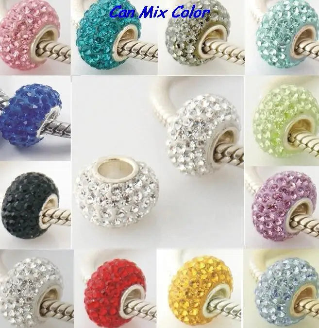Red Resin European Beads for Bracelets