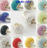 Red Resin European Beads for Bracelets
