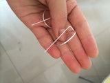 925 Silver Open Circle & Bar Geometric Earrings