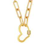 Exaggerated Multicolor CZ Necklace Clavicle Snake Chain Choker Pendant
