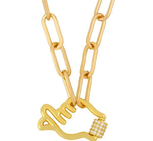 Exaggerated Multicolor CZ Necklace Clavicle Snake Chain Choker Pendant