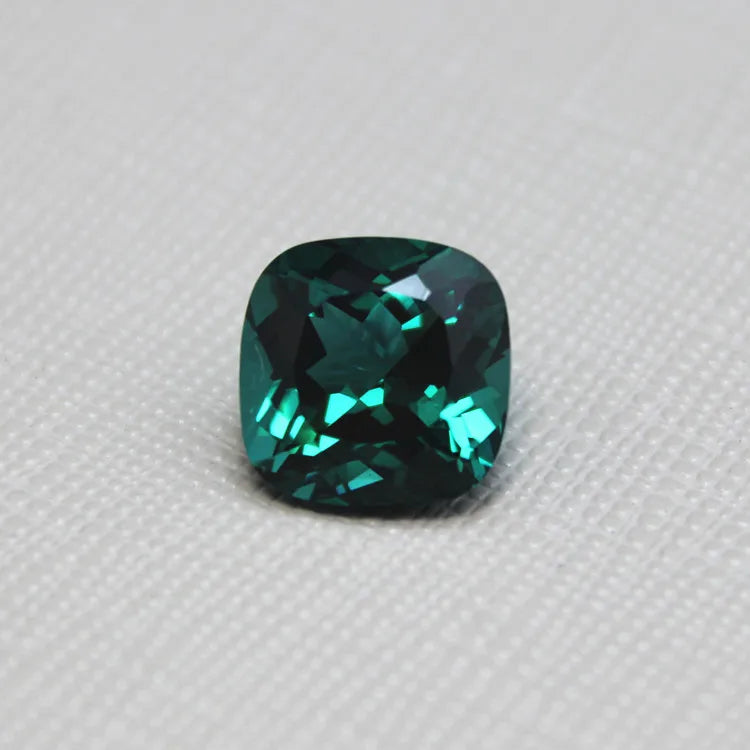 Verdelite Green Tourmaline Square Gemstone Beads for DIY Jewelry